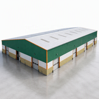 Structure en acier Q355B haute résistance, entrepôt modulaire, panneaux sandwich, conteneur en kit, haute résistance au vent