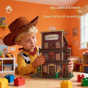 Modèle de construction en plastique ABS de petite taille, compatible LOGO Western Grand <span class=keywords><strong>Hotel</strong></span>, animaux, thème nature - Product Image 2