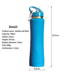 Custom Logo Flip-<b>top</b> Flask Double Wall Stainless Steel Flask 500ml Mountain Vacuum Flask With Straw - Product Image 3