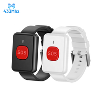 Bracelet personnel SOS Système d'alarme sans fil 433MHz Bracelet Bouton de panique d'urgence pour patient âgé
