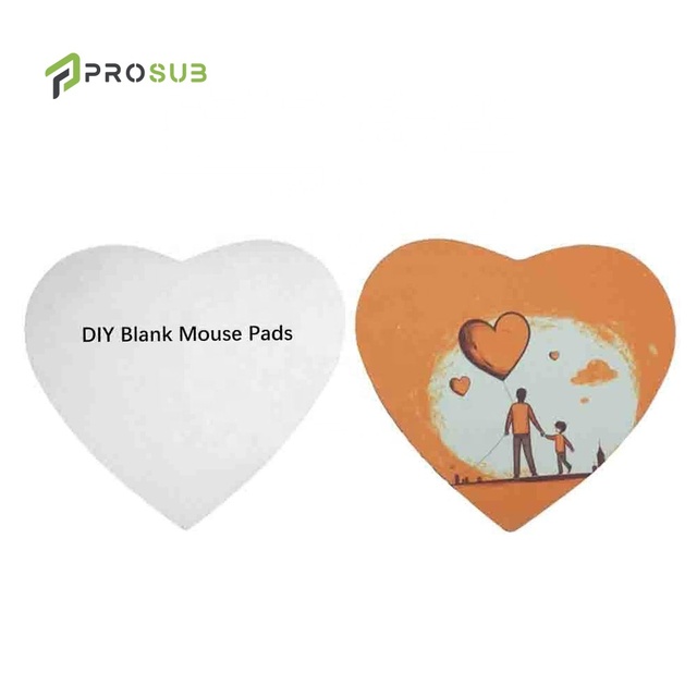 Prosub Wholesale Custom Sublimation Mouse Pad Blanks Rubber Heart Mouse Pads
