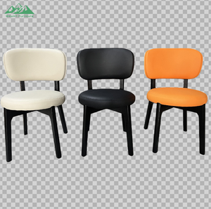 Sedia da pranzo moderna Wayon <span class=keywords><strong>in</strong></span> legno per soggiorno con <span class=keywords><strong>tessuto</strong></span> imbottito beige e gambe <span class=keywords><strong>in</strong></span> legno nero per ufficio domestico - Product Image 5