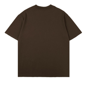 เสื้อยืดโอเวอร์ไซส์ทรงหลวมสำหรับผู้ชาย ผ้าฝ้าย 260 กรัม ป้องกันการหดตัว แขนสั้น ดีไซน์เรียบง่าย สำหรับใส่พักผ่อน - Product Image 4