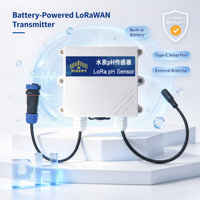 Monitor pH Lapangan Bertenaga Baterai LoRaWAN Sensor Kualitas Air Off-grid untuk Pemantauan Limbah Sungai di Tempat