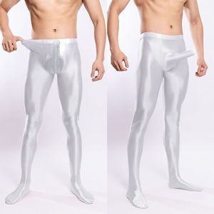 Tuta Aderente Lucida in Seta Liscia Taglie Forti Stile Europeo e Americano per Uomo - Product Image 2