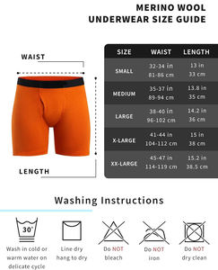 CELINNE Ultra Soft <b>Merino</b> Wool men <b>Boxer</b> Briefs Odor Resistant Thermal Regulation open front Mens Underwear - Product Image 6