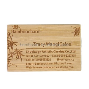 <span class=keywords><strong>Placage</strong></span> de bois de bambou fantaisie gravé/impression carte de visite - Product Image 6