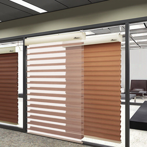 Shangri La Modern Electric Roller Shades Persianas de <span class=keywords><strong>tela</strong></span> verticales integradas Ventanas francesas Impermeable Blackout Características Paquete de caja - Product Image 1