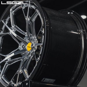 Rueda de fibra de carbono de 2 piezas personalizada, llanta forjada de 20 22 24 pulgadas, 5x130, 5x114,3, 5x120, rueda de coche de pasajeros para BMW Benz Porsche Ferrari - Product Image 6