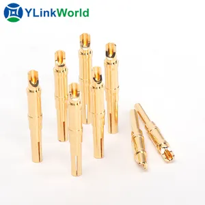 customized pogo pin mini spring test probe charge electronic connector round 4p 5p 15p 5pin 9pin p75 2 5 8 pin pogo contact