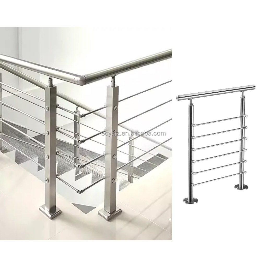 Balcony Staircase Post Stainless Steel Glass Railing Accessories
