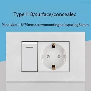 Panel de enchufe estándar de la UE, con módulo de interruptor DIY de carga rápida USB-C (blanco), adecuado para interruptor de pared doméstico - Product Image 3