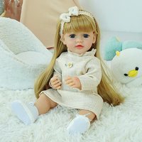 Mode fille poupées réaliste acrylique grands yeux haute qualité vêtements Collection réaliste peau doux corps Reborn poupée