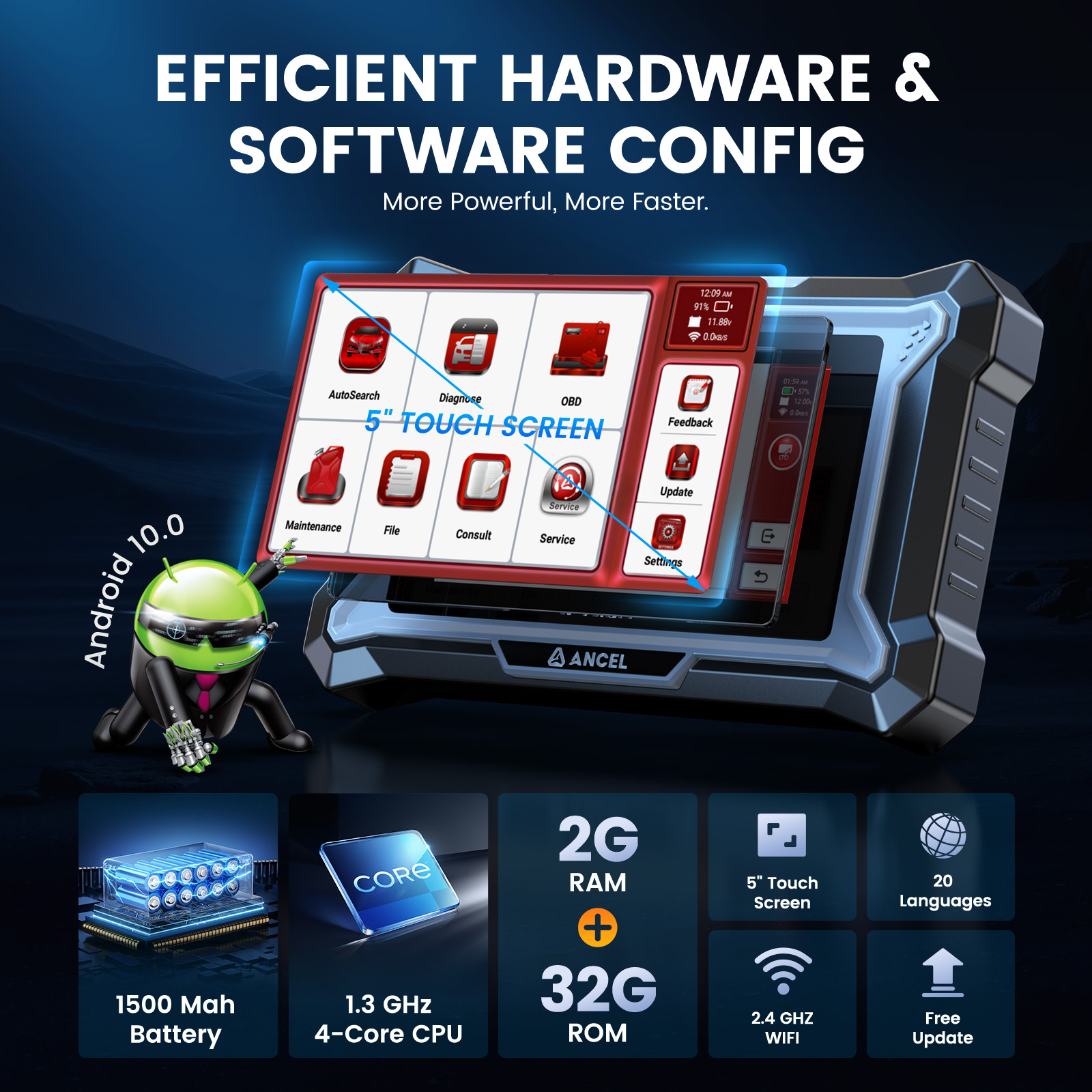 Zero ANCEL DS200 OBD2 Scanner - Free Shipping & 1 Year Warranty