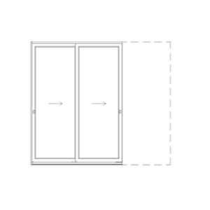 Cửa trượt nội bộ phân vùng lối vào kính mỏng khung nhôm trượt cửa bên trong - Product Image 4