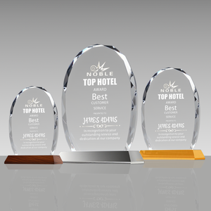 Xuất sắc thiết kế mới tinh thể kim cương mặt Cạnh Tùy chỉnh khắc Đường Chân Trời hình bầu dục giải thưởng pha lê - Product Image 4