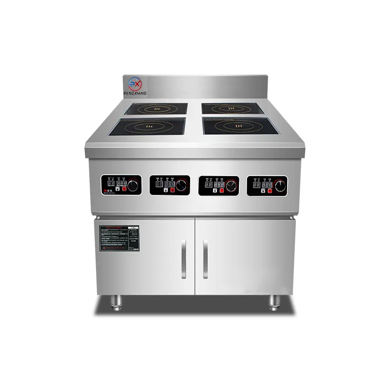 Fournisseur professionnel Cuisinière électrique à induction autoportante à 4 brûleurs, grande cuisinière sur pied à quatre plaques