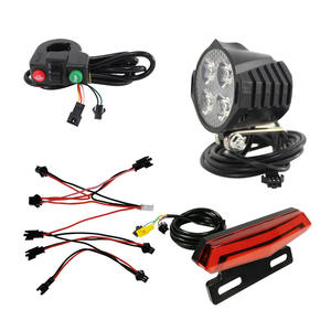 Kit d'éclairage LED universel pour trottinette électrique, phare, feu arrière, clignotant, klaxon, interrupteur 3 en 1, 12V-60V, pièce de vélo électrique DIY - Product Image 1