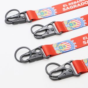 Wholesale Custom Spanish Football Club Short Lanyard with Carabiner Real Betis Promotional Short Keychain Lanyards - Product Image 3