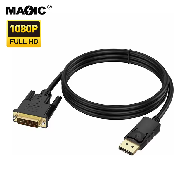 High Quality 1.8m to DVI DP to DVI 24+1 Adapter Converter Cable