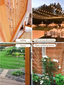 Jardín Espalier pérgola planta pared cerca alambre cuerda tensor accesorios DIY acero Trelli alambre Hardware Kit para planta trepadora - Product Image 2