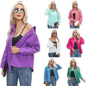 Casual blouses for women new models thick long sleeve shirt loose ladies tops vintage