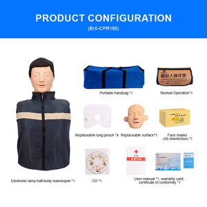 Formateur avancé de <span class=keywords><strong>réanimation</strong></span> cardio-pulmonaire électronique en PVC CPR195 certifié ISO9001/ISO14001, demi-corps médical - Product Image 5