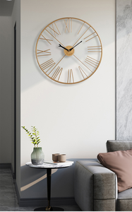 Orologio da Parete Decorativo con Ingranaggi e Numeri Romani, Design Semplice e Creativo, Alta Qualità in Metallo, per Soggiorno - Product Image 5