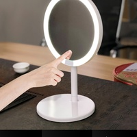 Miroir cosmétique LED portable, miroir de maquillage éclairé par LED