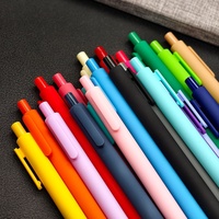 Stylo Gel Publicitaire Personnalisé Macaron Nouveau 0,5 mm en Plastique à Pression avec Encre Multicolore, Recharge Logo, Non Effaçable, Version Améliorée, Vente en Gros