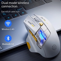 Ratón inalámbrico Inphic A9 II de modo dual, 2.4G, carga USB-C, clic silencioso, 2400DPI, ratón para juegos.