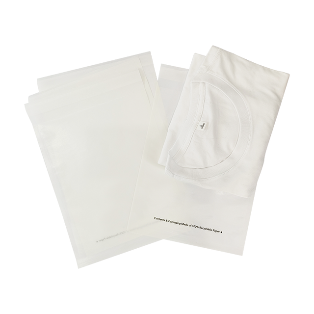 Customized Logo Frosted Glassine Paper Bags for Packaging Clothing Eco Friendly Paper Bags