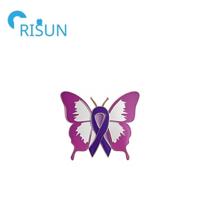 Fabricación de cinta púrpura, esmalte suave y duro, conciencia de la <span class=keywords><strong>violencia</strong></span> doméstica, alfileres, nunca te rindas, alfileres de solapa - Product Image 4