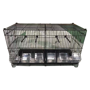 Papağanlar için yüksek kaliteli katlanabilir kare kuş kafesi Metal üreme kafesi küçük hayvanlar için dayanıklı telden yapılmış - Product Image 1
