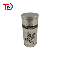Boîte en métal ronde hermétique de qualité alimentaire avec impression personnalisée, boîte en métal pour thé, boîte en métal pour café, emballage en forme de cylindre avec couvercle à bouchon