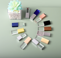 Clé USB en bois et cristal de luxe avec lumière LED, USB 2.0, 128 Mo-128 Go, Nouvelle, Certifiée CE/FCC, Garantie 1 an, Multicolore, Durée de vie 10 ans