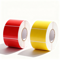 Etiquetas Adhesivas para Códigos de Barras, Ecológicas y Duraderas, Papel Recubierto/PP Sintético/PET para Impresoras Zebra