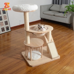 <span class=keywords><strong>Arbre</strong></span> à <span class=keywords><strong>chat</strong></span> en bois écologique de style <span class=keywords><strong>simple</strong></span> avec nid et structure d'escalade pour toute la famille, adapté à tous les styles décoratifs - Product Image 6