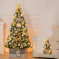 FYC 120CM Sapin de Noël Artificiel Écologique Décoration de Bureau à Domicile Kit de Matériaux DIY Petit Ensemble de Décoration