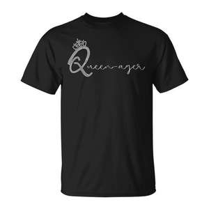 T-shirt d'anniversaire Queen-Ager Milestone pour femmes seniors – Idée cadeau promotionnel - Product Image 1