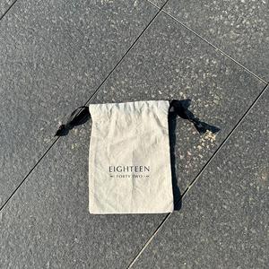 Factory Price Custom Logo Organic Cotton <b>Drawstring</b> Bag 100% Cotton Muslin <b>Pouch</b> With Black Ribbon - Product Image 2