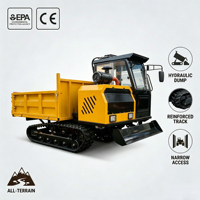 Mini-dumper sur chenilles diesel Ruibote 5 tonnes, robuste, tout-terrain, avec pompe hydraulique et roulements, équipement de construction