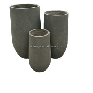 Vente chaude Usine Fiberstone Jardinières Décor Extérieur Ciment Béton Grands Pots De Plantes Artificielles Avec Des Fleurs - Product Image 3