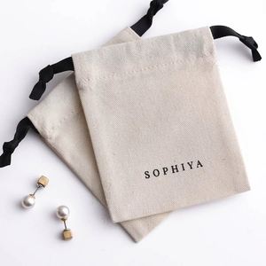 Bolsa de Almacenamiento de Joyas con Cordón de Algodón y Logotipo Personalizado, Bolsa de Embalaje de Joyería de Lona de Algodón de Lujo Mini - Product Image 3