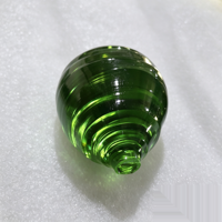Corindon vert Czochralski, saphir synthétique en forme de boule, tige de cristal de saphir cultivé en laboratoire, pierre précieuse synthétique, prix de gros