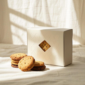 Scatole <span class=keywords><strong>di</strong></span> carta stampate personalizzate per prodotti da forno all'ingrosso con Design a finestra per presentazione regalo <span class=keywords><strong>di</strong></span> cibo con Display per biscotti - Product Image 3