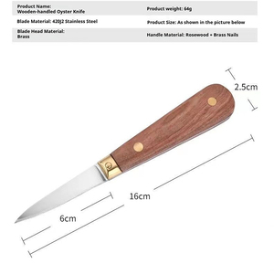 Cuchillo para Ostras de Acero Inoxidable al por Mayor, Herramienta Multiusos para Abrir Conchas Duras de Mariscos, Ostras, <span class=keywords><strong>Mejillones</strong></span> y Almejas - Product Image 2