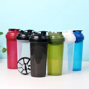 Custom Logo 500ml 700ml Protein Shaker Cups with plastic mesh net 25oz Protein Shaker Bottle