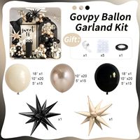 Kit d'arche de guirlande de ballons personnalisée avec des ballons en feuille d'aluminium en forme d'étoile pour la décoration de fête d'anniversaire, de bachelorette ou de remise de diplôme