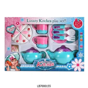 搞笑厨房玩塑料女孩玩具茶具批发16件套diy迷你茶具玩具塑料儿童茶具